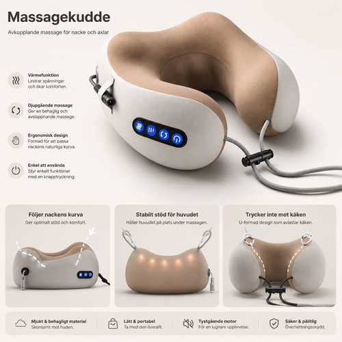 Massagekudde för nacke – Slappna av på 15 minuter
